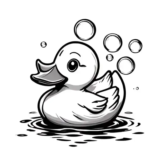 Rubber Duck With Bubbles
