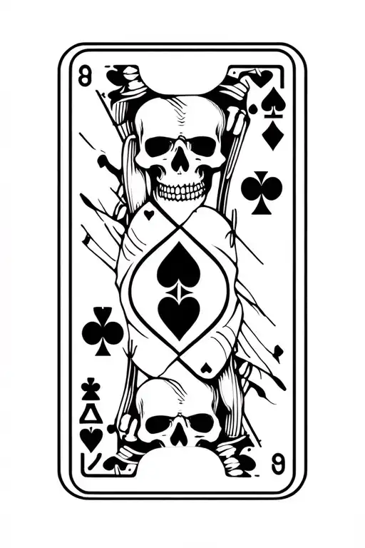 Poker Board With Skulls Tarot Carde