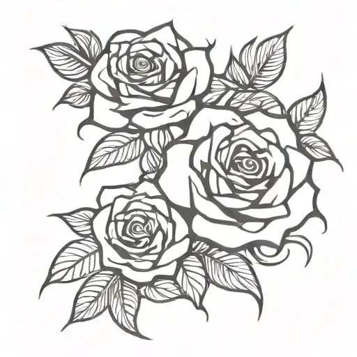 Roses In A Tribal Inspired Design