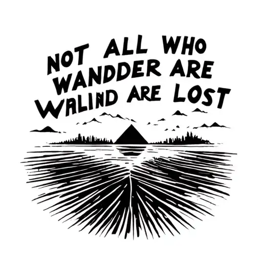Not All Who Wander Are Lost'