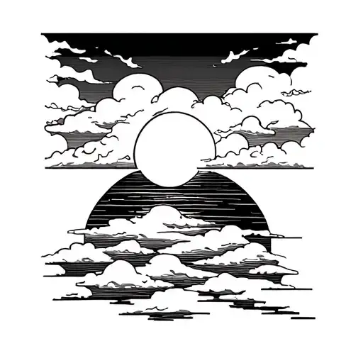 Clouds Rolling In Front Of A Sunset