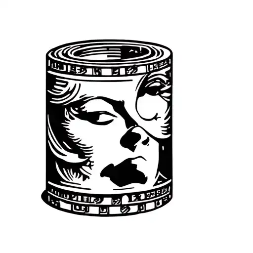 A Roll Of Money With A Face