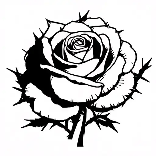 Barbed Wire Forming A Rose