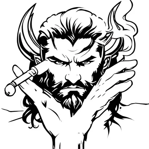Marvel Norse God Thor Smoking A Joint One Hand