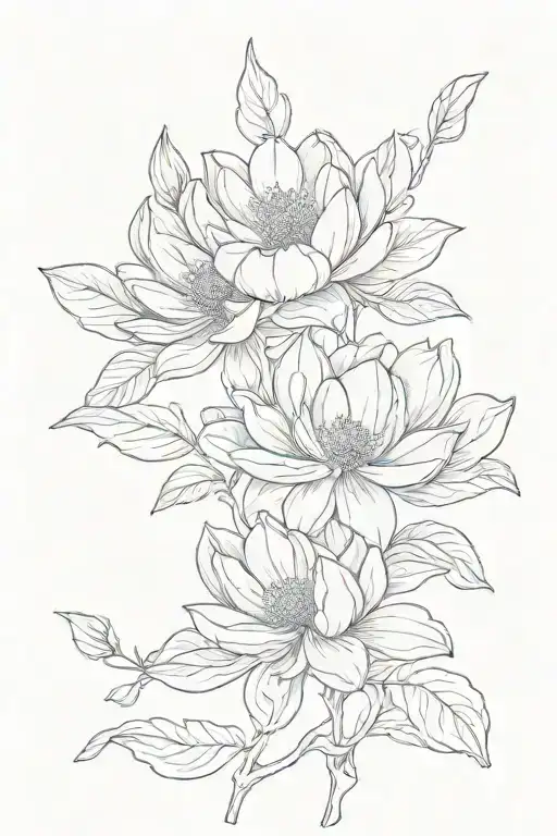 Really Long Fineline One Magnolia Surrounded Finelines