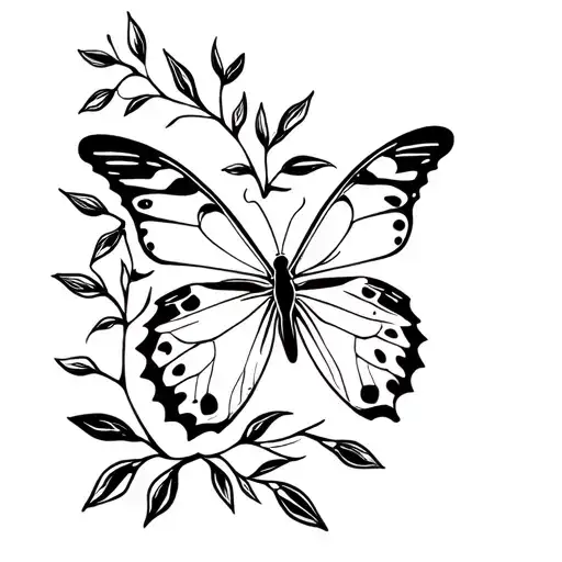 Butterfly Olive Branch