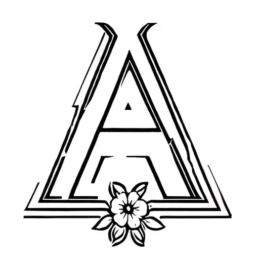 Letter A Family Tattoo Design