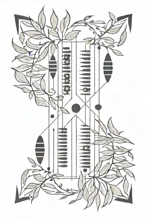 Backgammon Field With Olive Branches Wrapped Around It