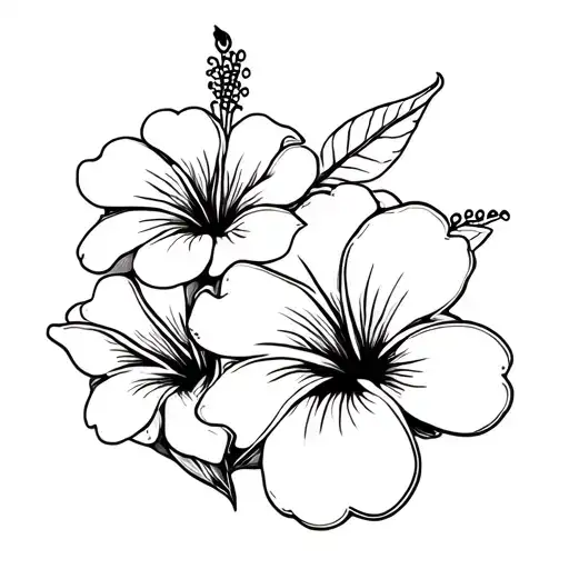 Hibiscus And Plumeria Flowers
