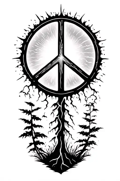 Peace And Lightining Storm And Time And Nature