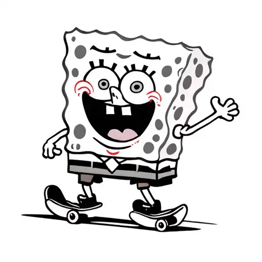 Spongebob Squarepants Skateboarding