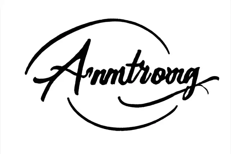 Armstrong In Cursive