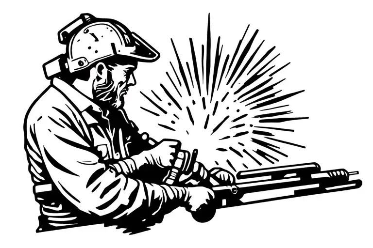 Old School Pipe Welder Working