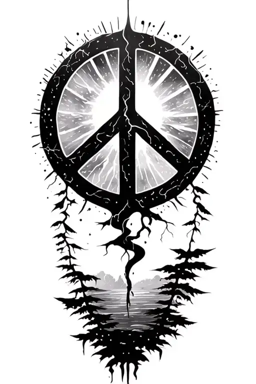 Peace And Lightining Storm And Time And Nature