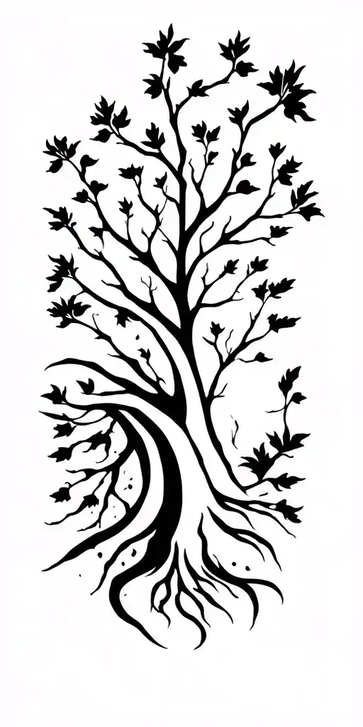 Trees And Other Plants Growing From The Shoulder And Spreading To The Chest And Arm