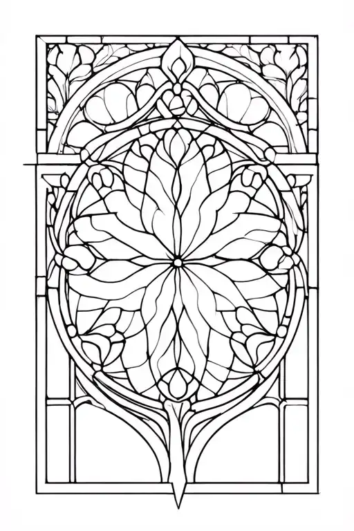 Art Nouveau Cathedral Stained Glass