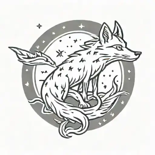 Fox Moon Stars Sea Vikings Slav