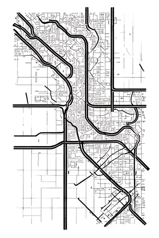 Road Map Childrens Play Mat In Black And White Forearm Sleve