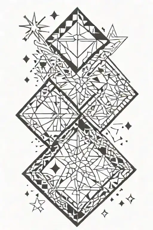 Diamond Shaped Stars And Patterns