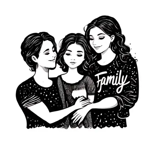 Family Word Tattoo For Hand Simple And No Shadows Projected