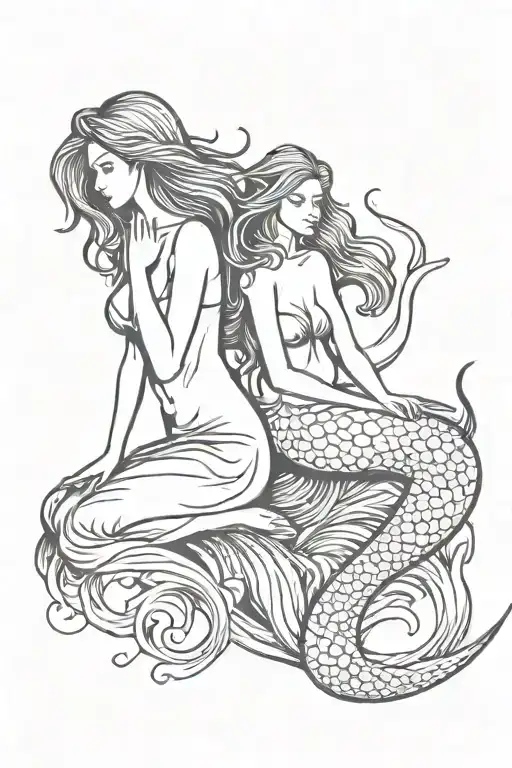 Mermaids Sitting Alone
