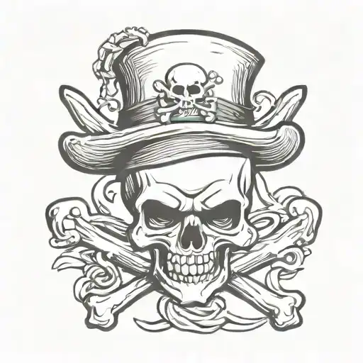 Strawhat Skull And Crossbones