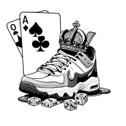 Nike Tn Shoes Poker Cards And Dice And A Rolex Crown