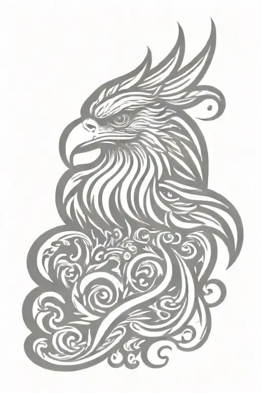Eagle Royal Flourish Wearing Crown