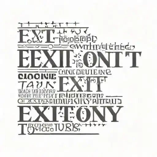 Text Exit Only Word No Image