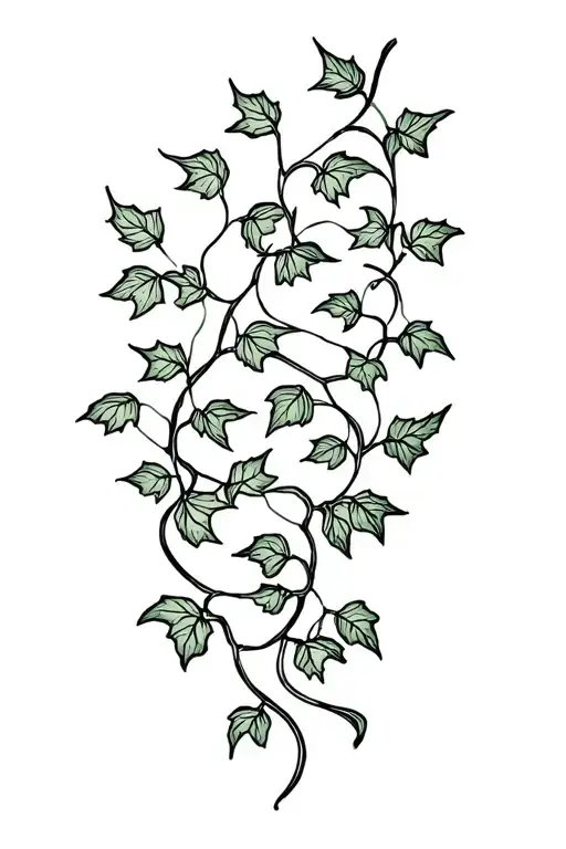 Ivy Entwined Going Into The Skin Then Coming Out The Skin