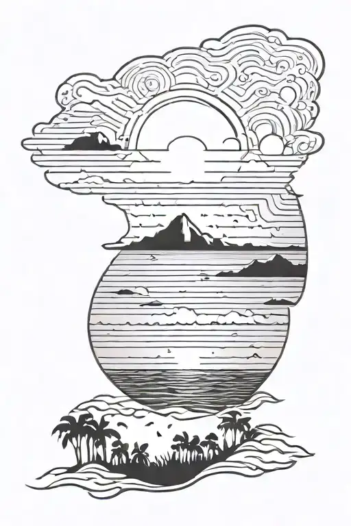 Sunset In The Background