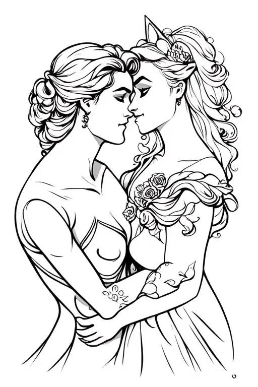 Beauty And Beast Couples Tattoo's