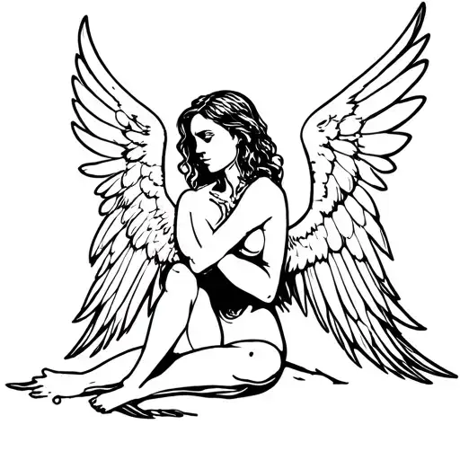 Fallen Angel Sitting