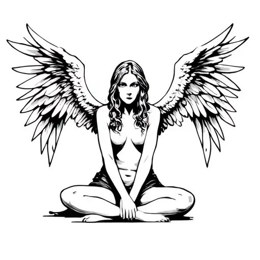 Fallen Angel Sitting