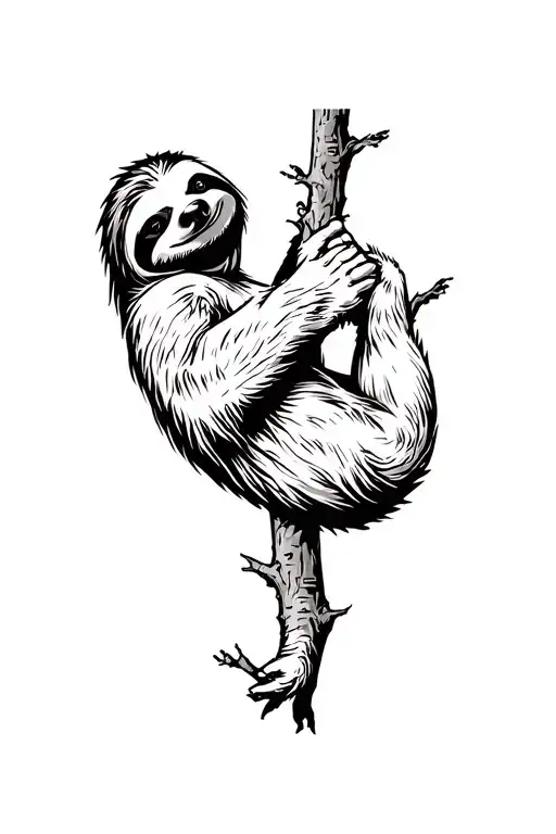 Sloth Climbing A Tree