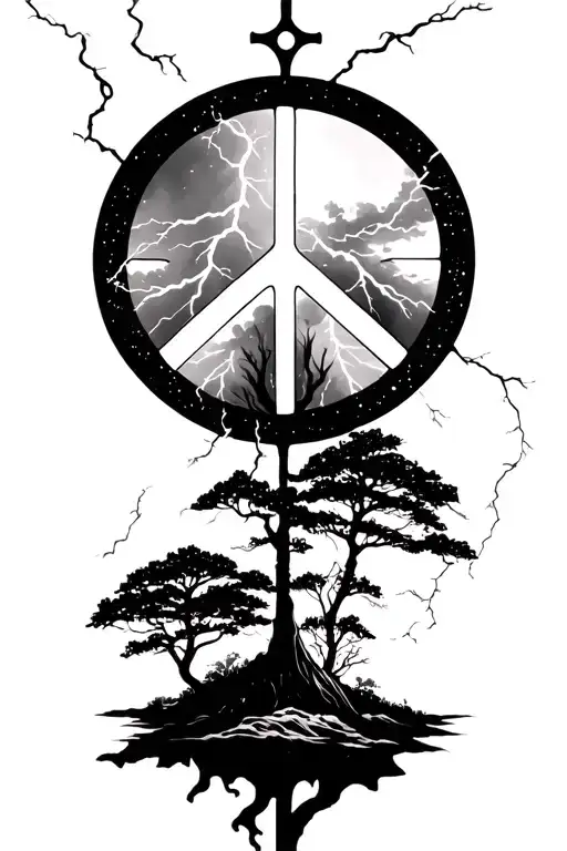 Peace And Lightining Storm And Time And Nature