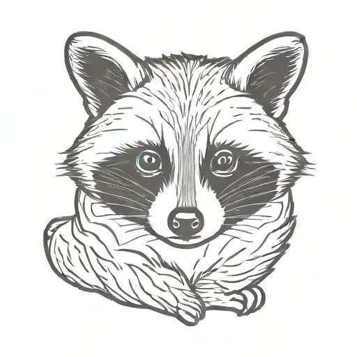 Raccoon That Looks Like A Loaf Sitting Down