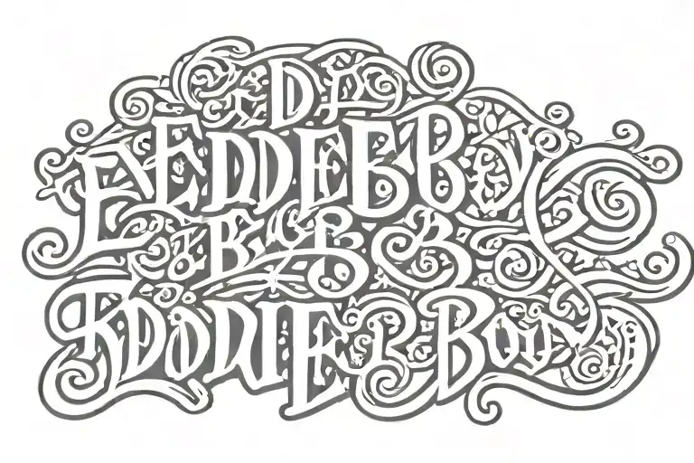 Lettering Eddie Boy