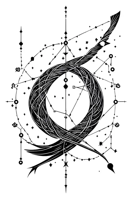 Mystical Sagittarius Constellation Intertwined