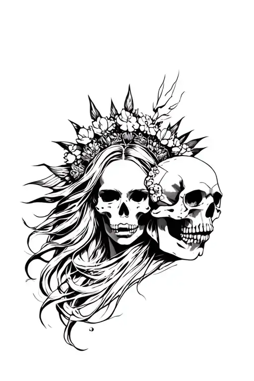 Freya Goddess And Skulls