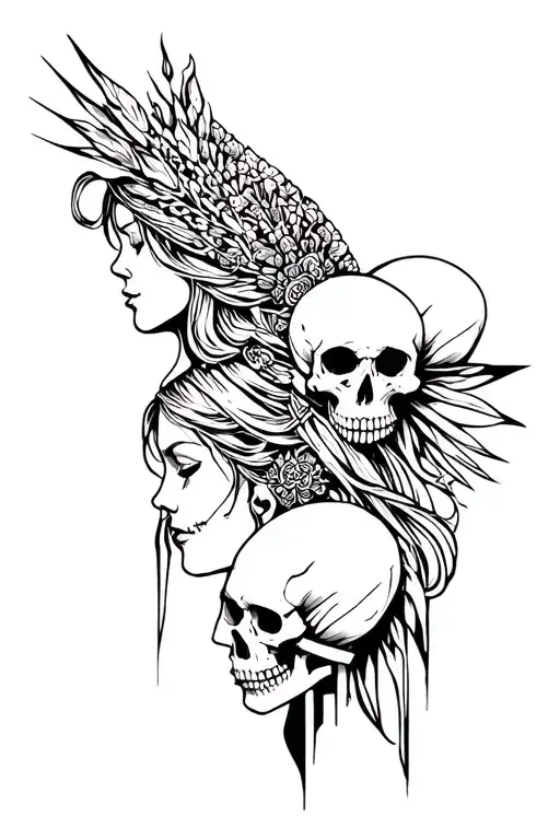 Freya Goddess And Skulls