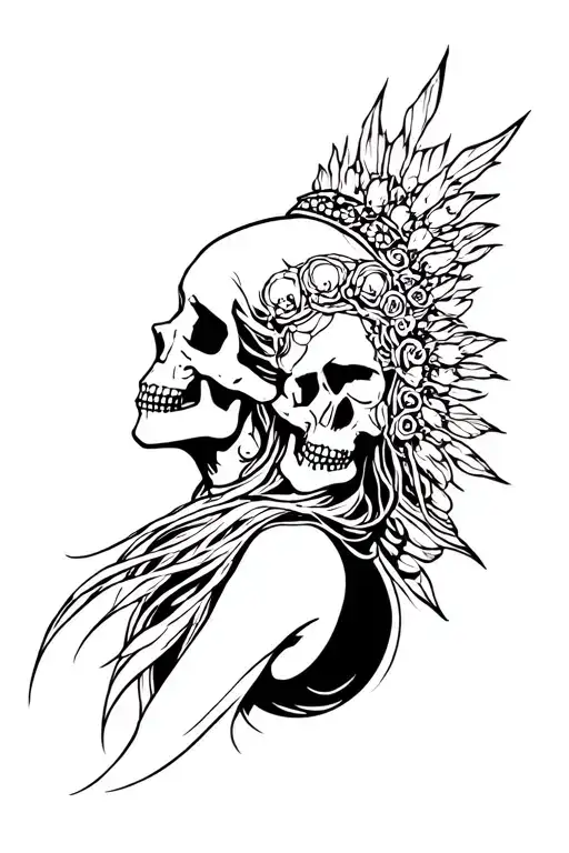 Freya Goddess And Skulls
