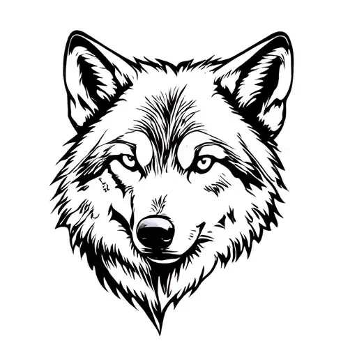 Wolfs Head Profile Outline