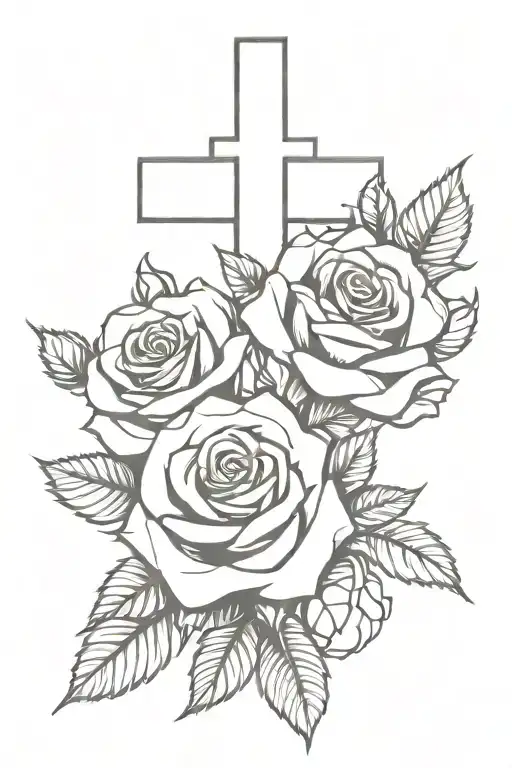 Roses And Cross