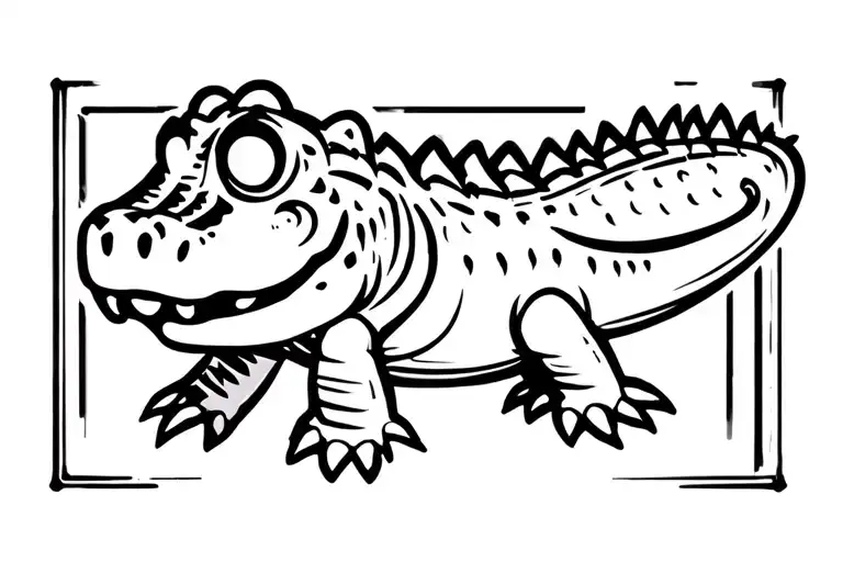 Crocodile Cartoon Character