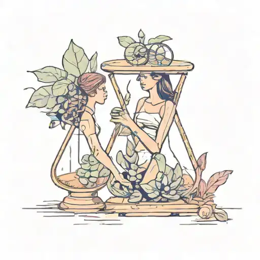 Hourglass Women With House Plants