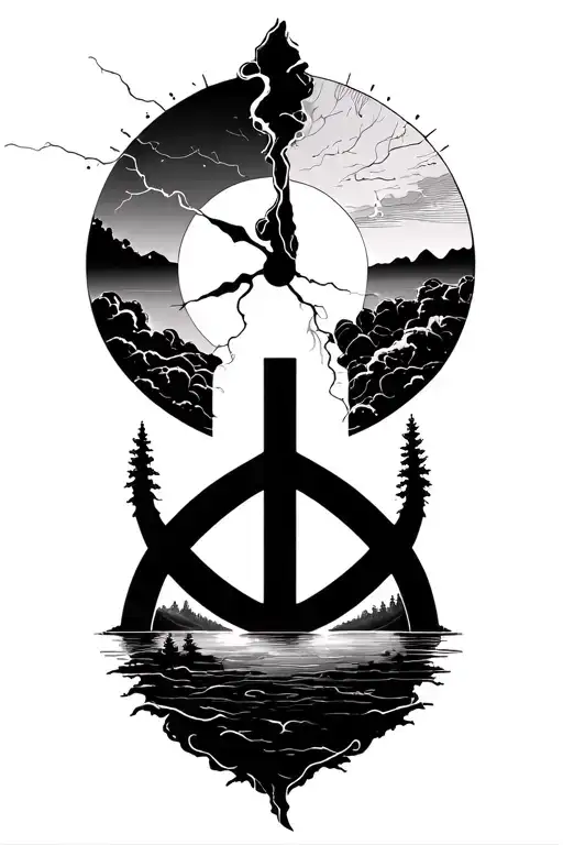 Peace And Lightining Storm And Time And Nature