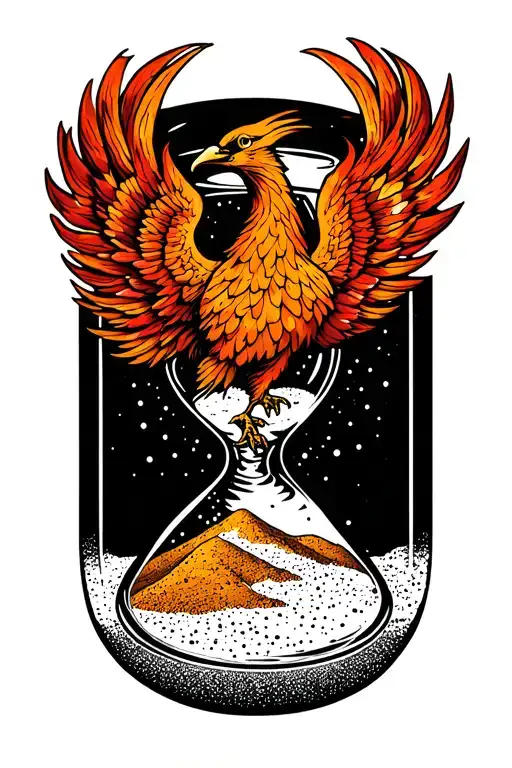 Phoenix Hour Glass With Sand