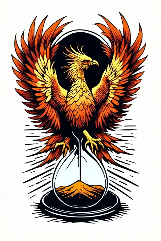 Phoenix Hour Glass With Sand