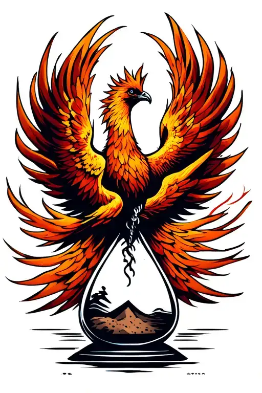 Phoenix Hour Glass With Sand
